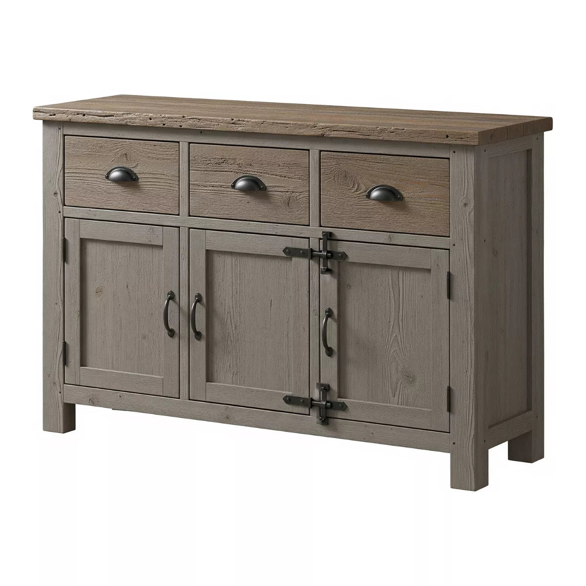 Brisano Farmhouse Style Solid Wood Storage Sideboard