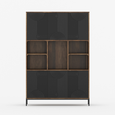 Renova Geometric Textured Door Storage Cabinet - Large