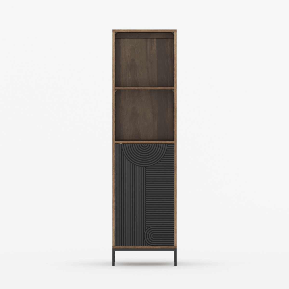 Renova Geometric Textured Door Storage Cabinet - Small