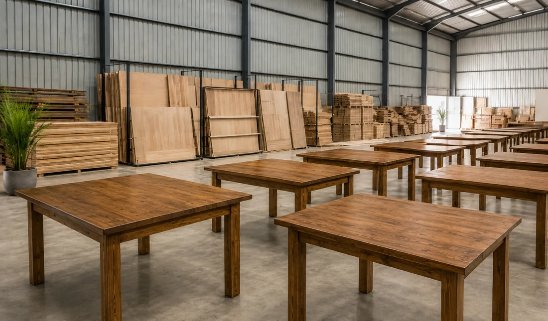 Custom Solid Wood Dining Table Manufacturing: From Design Brief to Container Loading