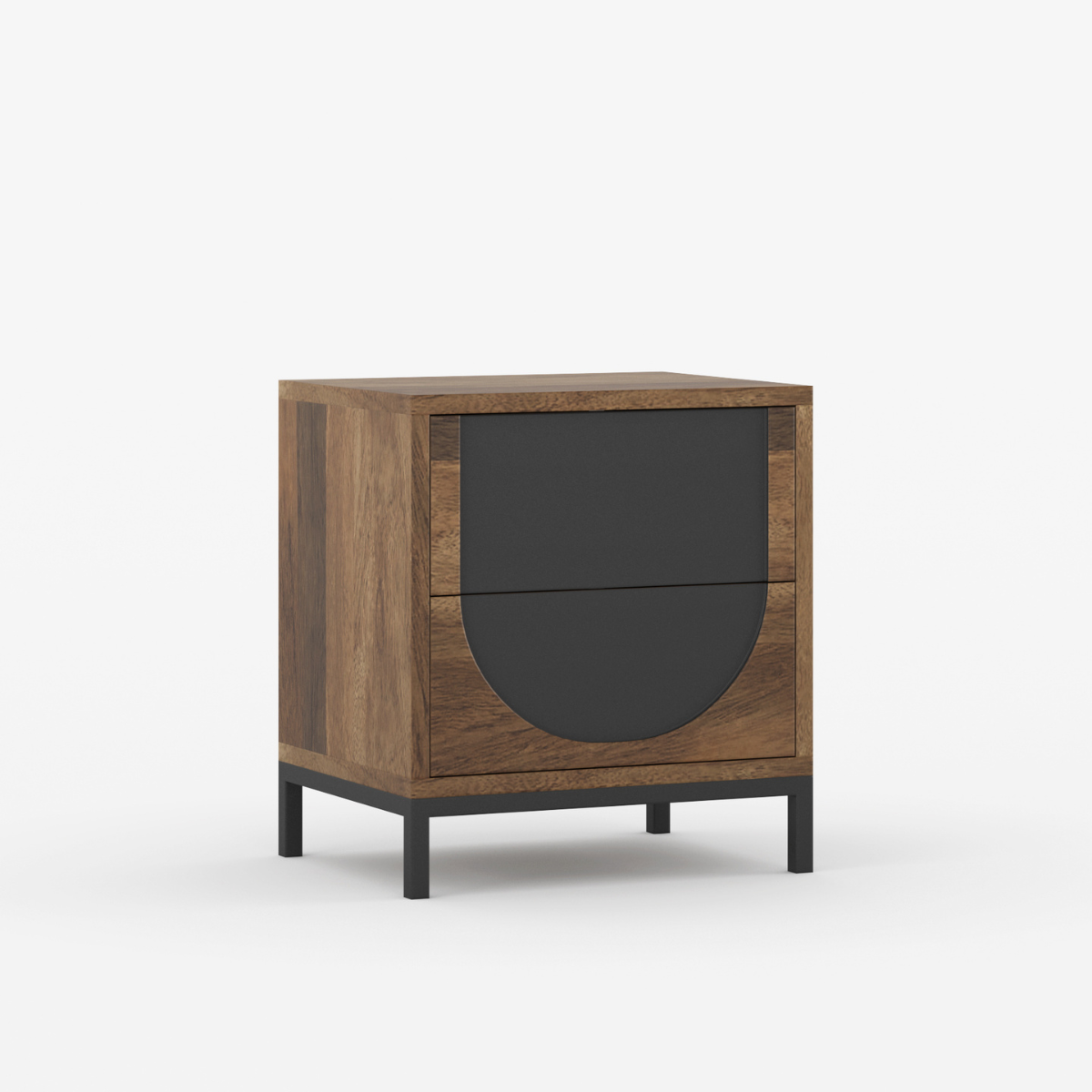 Arcova Solid Wood 2 Drawer Bedside Table