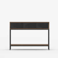 Renova Geometric Textured 3 Drawer Console