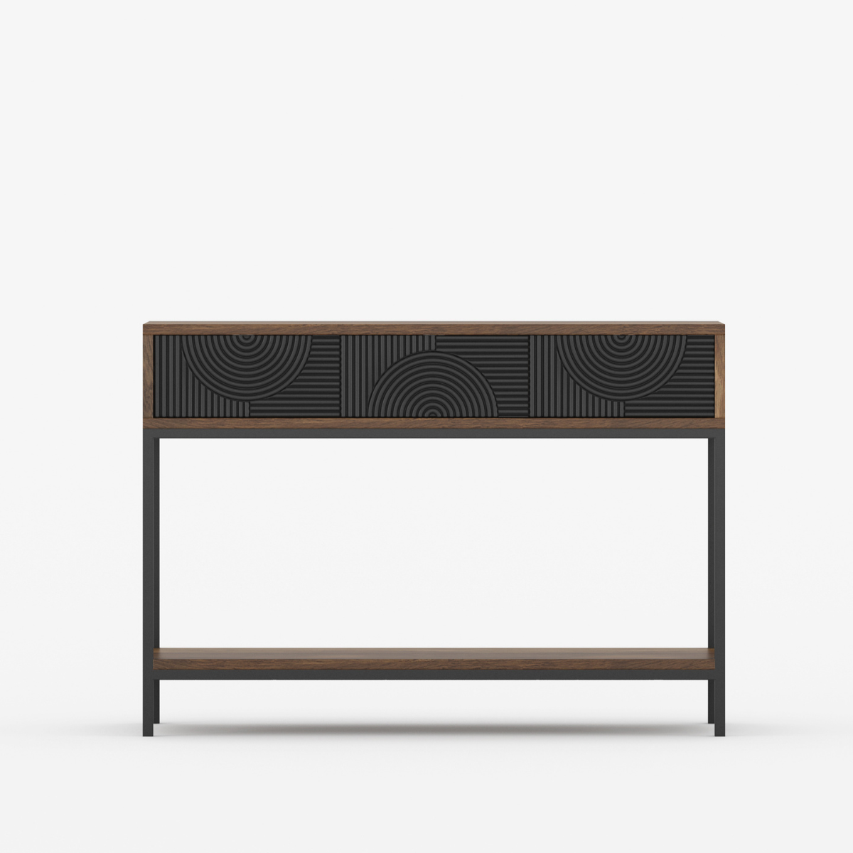 Renova Geometric Textured 3 Drawer Console