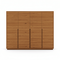 Carvien Solid Wood Modern Minimalist Large 4 Door Wardrobe