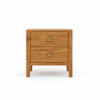 Dorrin Classic Solid Wood 2 Drawers Side Table
