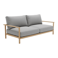 Dwellari Solid Wood Frame 2 Seater Sofa with Cushions