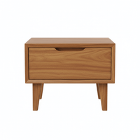 Fenric Mid-Century Low Profile Side Table with a Drawer