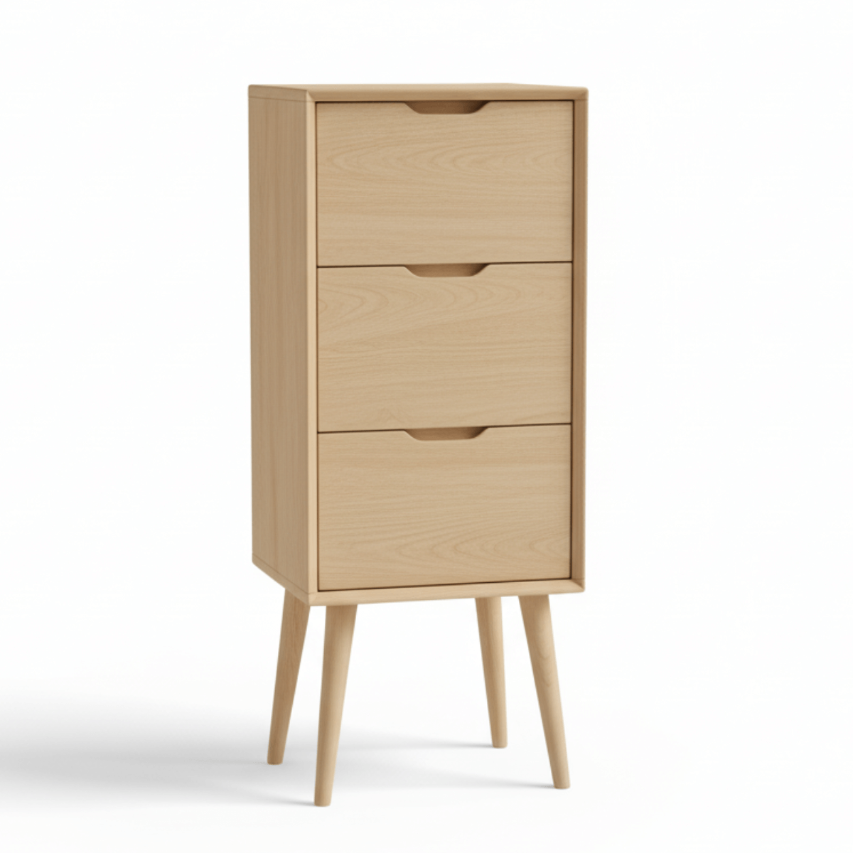 Ivryn Solid Wood Mid-Century Tall Chest of Drawer