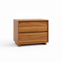Kallin Solid Wood Boxy Profile 2 Drawers Side Table