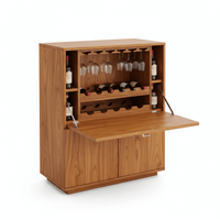 Kasra Wooden Modern-contemporary Drop-Front Bar Cabinet