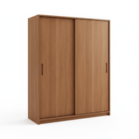 Ovelin Solid Wood Modern Minimalis Sliding Doors Wardrobe
