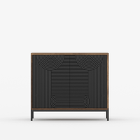 Renova Geometric Textured 2 Door Small Sideboard