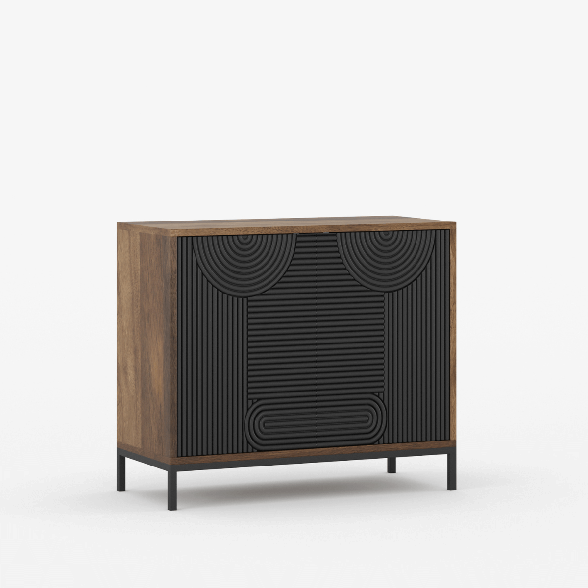 Renova Geometric Textured 2 Door Small Sideboard