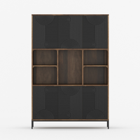 Renova Geometric Textured Door Storage Cabinet - Large