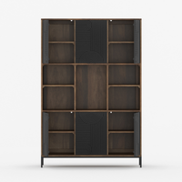 Renova Geometric Textured Door Storage Cabinet - Large