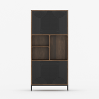 Renova Geometric Textured Door Storage Cabinet - Medium