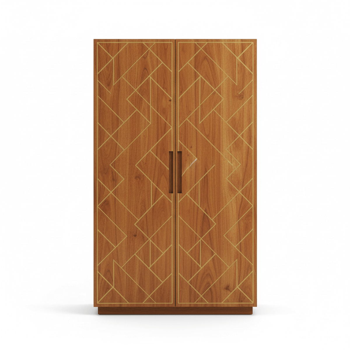 Serith Solid Wood Modern Art Deco 2 Door Wardrobe