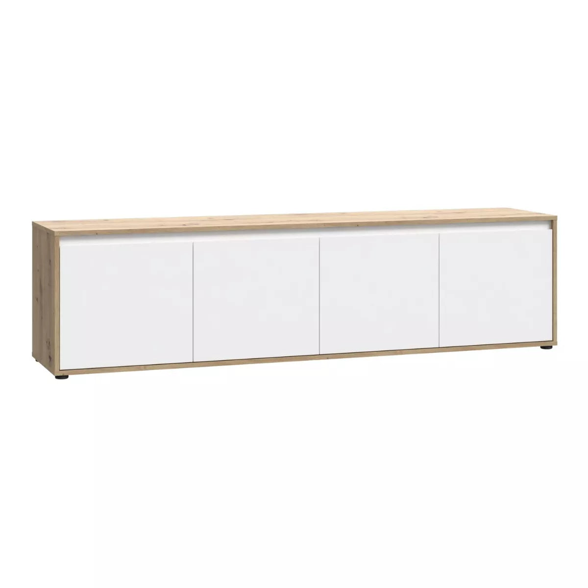 Sorvella Contemporary Large 4 Door Solid Wood TV Cabinet